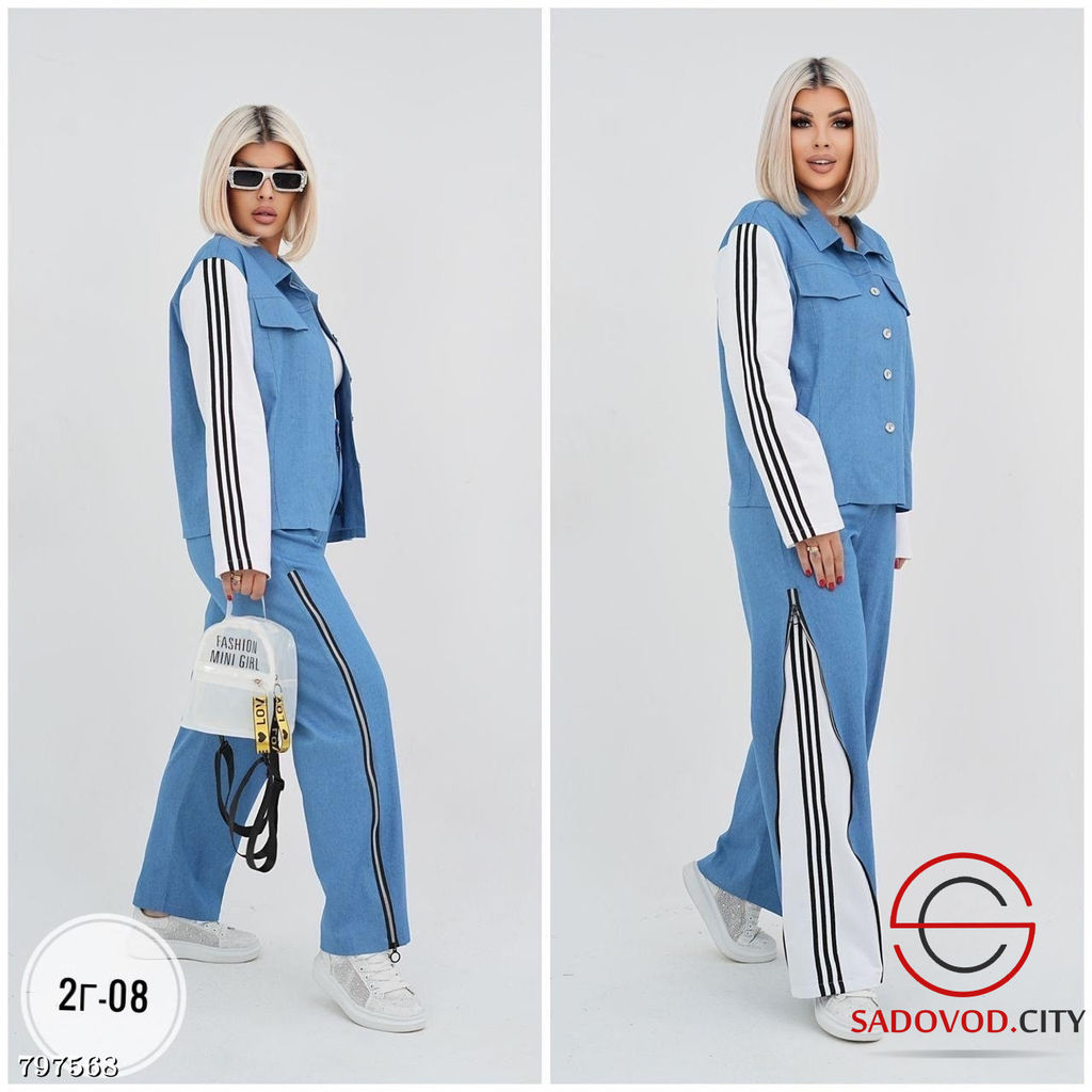 костюм из ткани джинса и двунитки. - Bruno фото 3