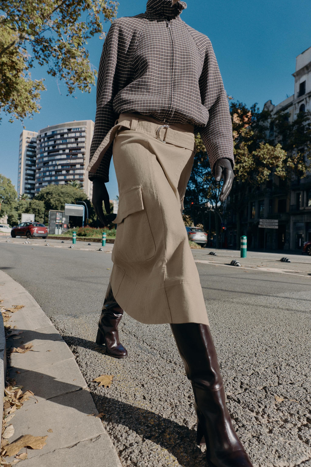 BELTED CARGO MIDI SKIRT - Zara фото 9