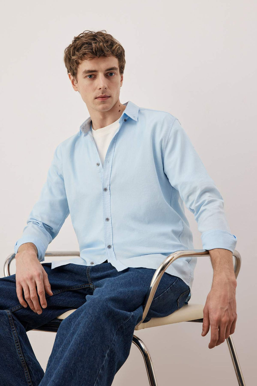 Siyah Regular Erkek Gomlek TMNAW26GO00015 - Trendyolmilla фото 10