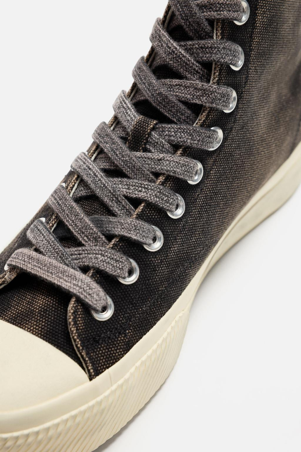 FABRIC HIGH-TOP TRAINERS - Zara фото 3