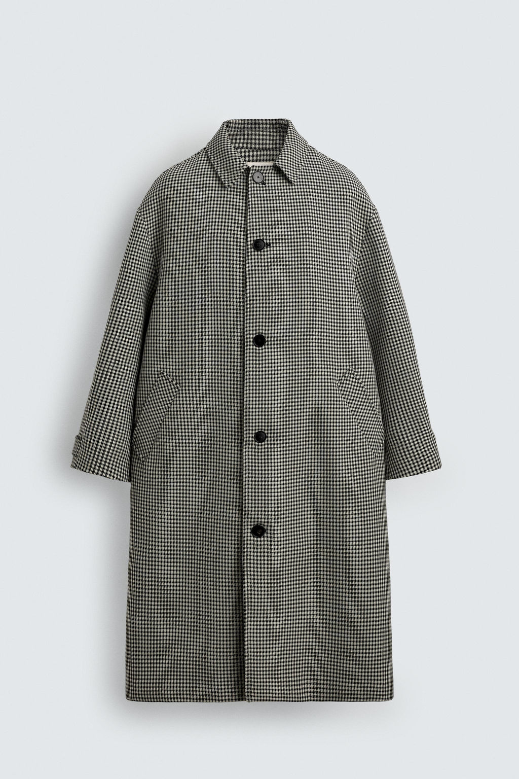 LIMITED EDITION CHECK TEXTURED COAT - Zara фото 7