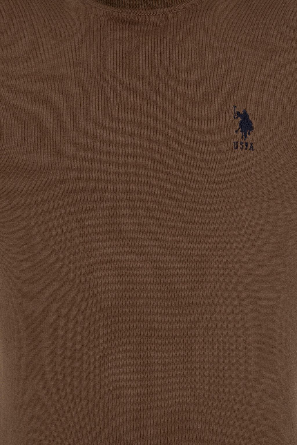 U. S. Polo Assn / Мужской базовый свитер кокосового цвета - U.s. polo assn фото 6