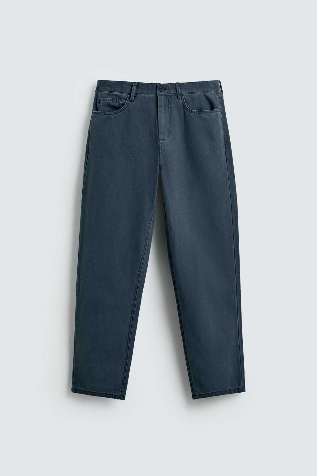 WASHED STRAIGHT-LEG TROUSERS