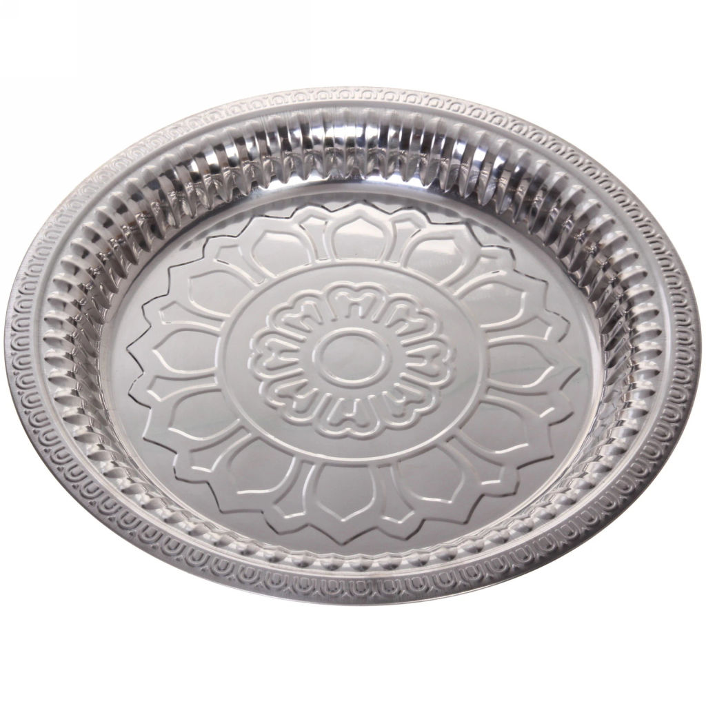 Цена за 2 шт. Поднос металлический "Цветок" 35см