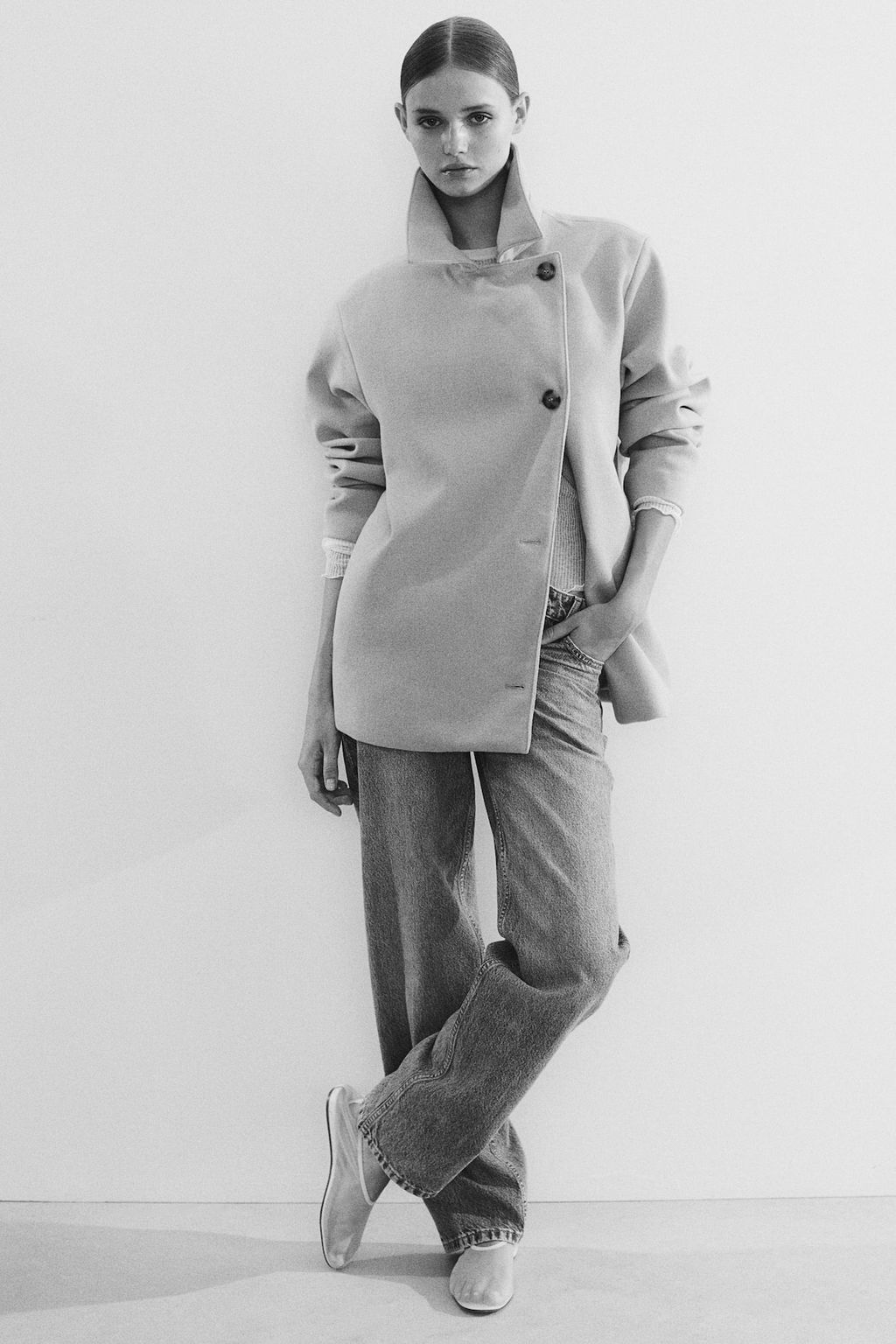Chaqueta oversize de fieltro - H&m фото 4