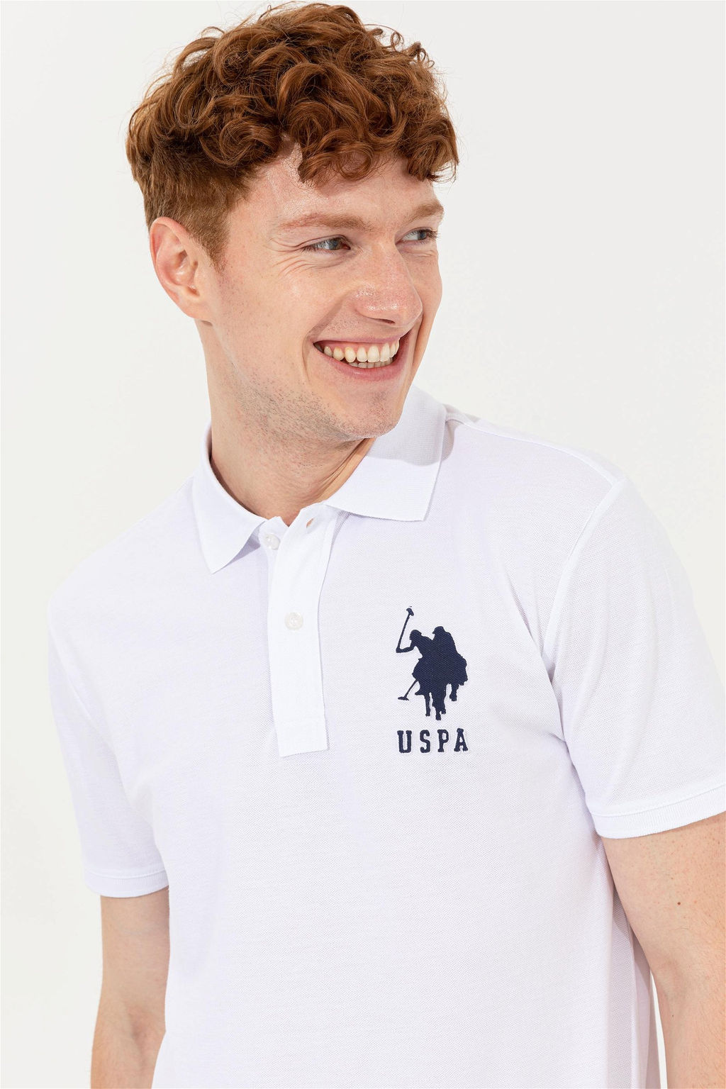 Мужская белая футболка с воротником-поло Неожиданная скидка в корзине - U.s. polo assn фото 2
