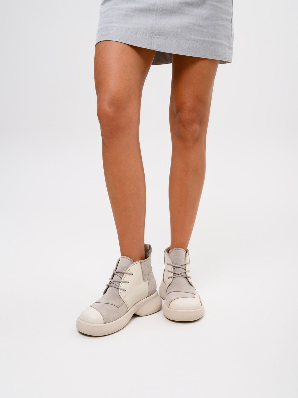 Ботинки 305.927be.Бежевый стар+каменная замша/байка