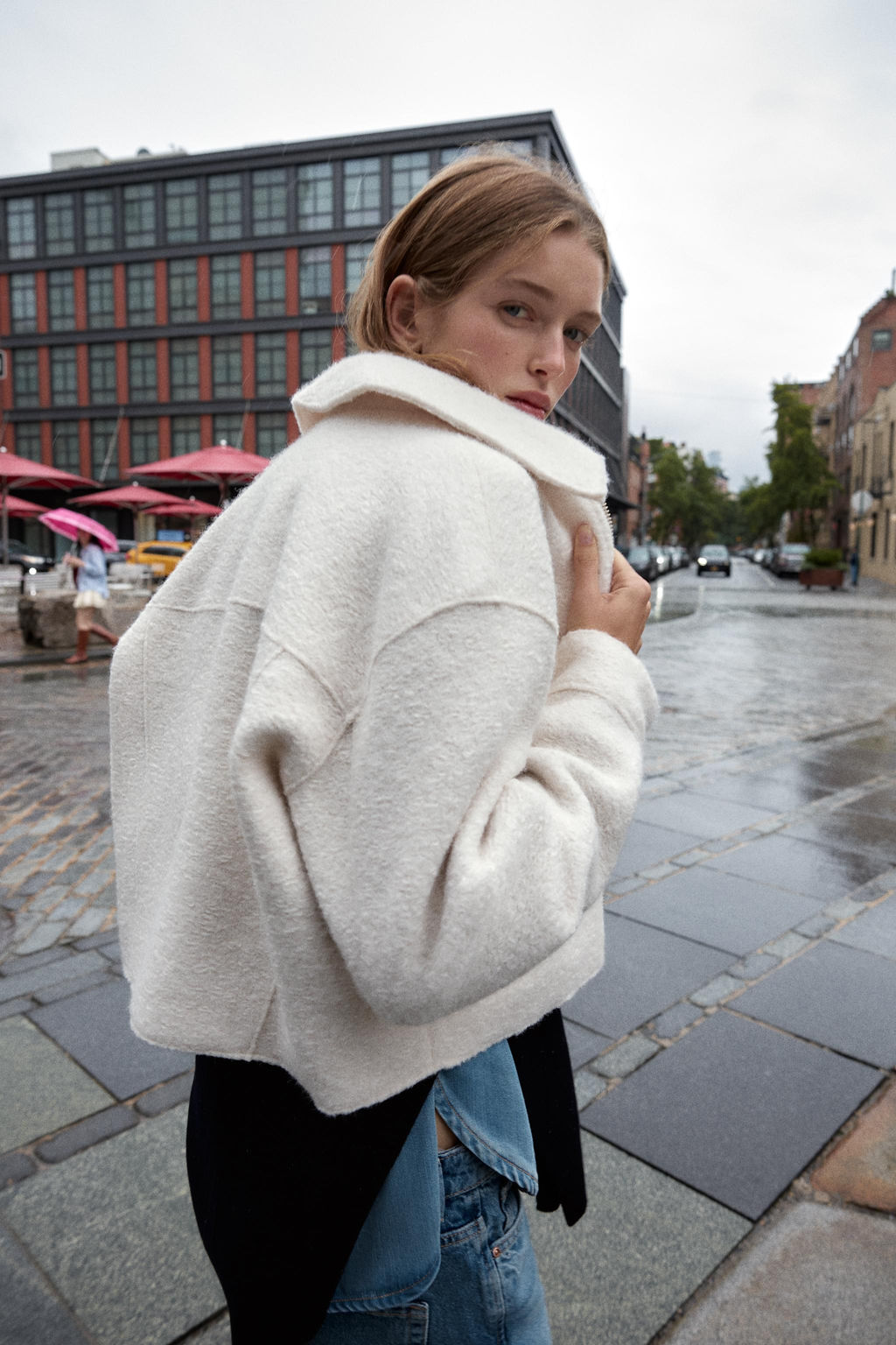 BOUCL_ JACKET WITH PATCH POCKETS - Zara фото 5