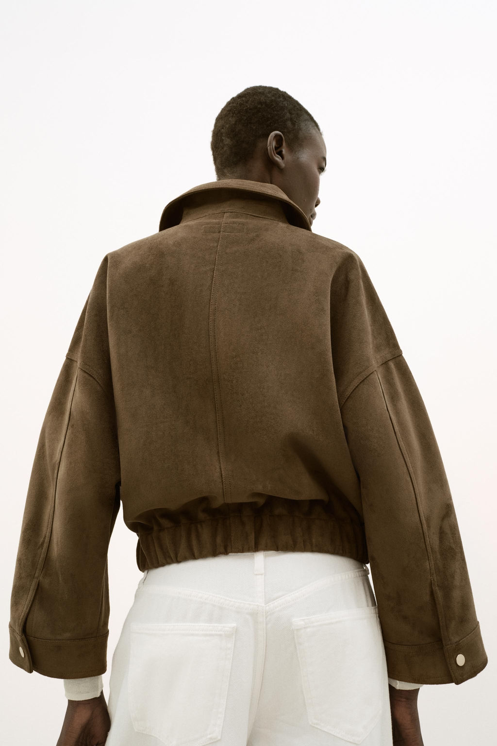 CAZADORA EFECTO ANTE / Khaki oscuro - Zara фото 5