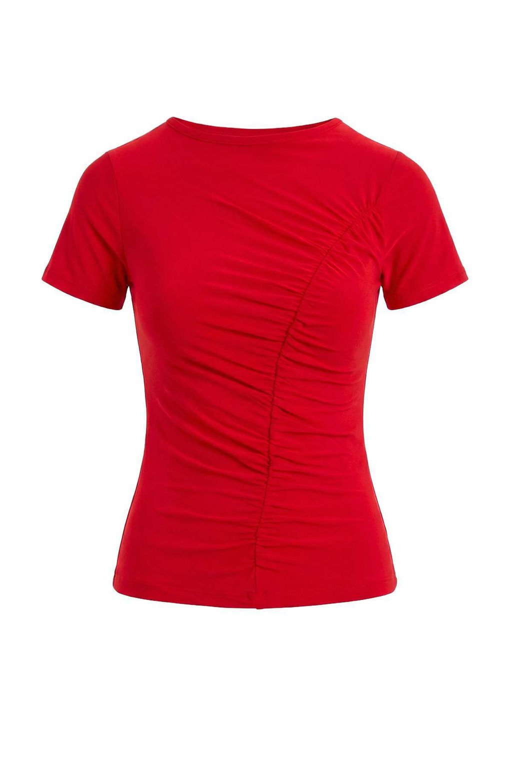 K?rm?z? Fitted/Vucuda Oturan K?sa Kollu Buzgu Detayl? Premium Yumusak Orme Bluz TWOSS26BZ00016 - Trendyolmilla фото 5