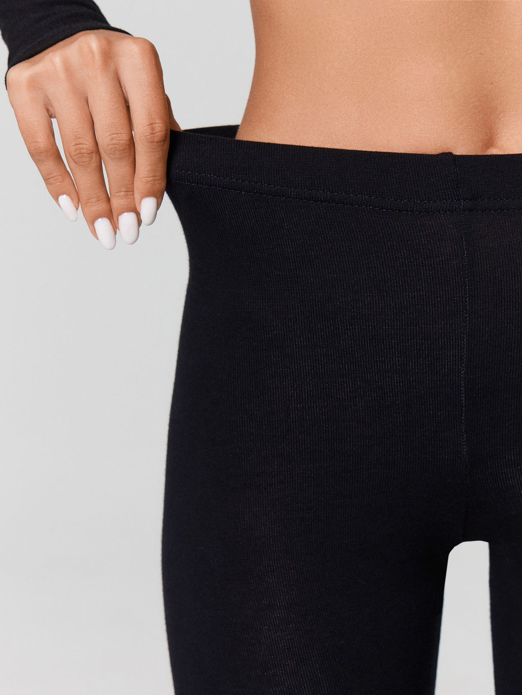 Легинсы из египетского хлопка в черном цвете