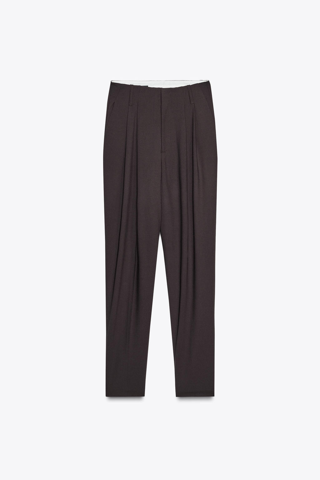 PLEATED TROUSERS WITH BUTTON HEM - Zara фото 16