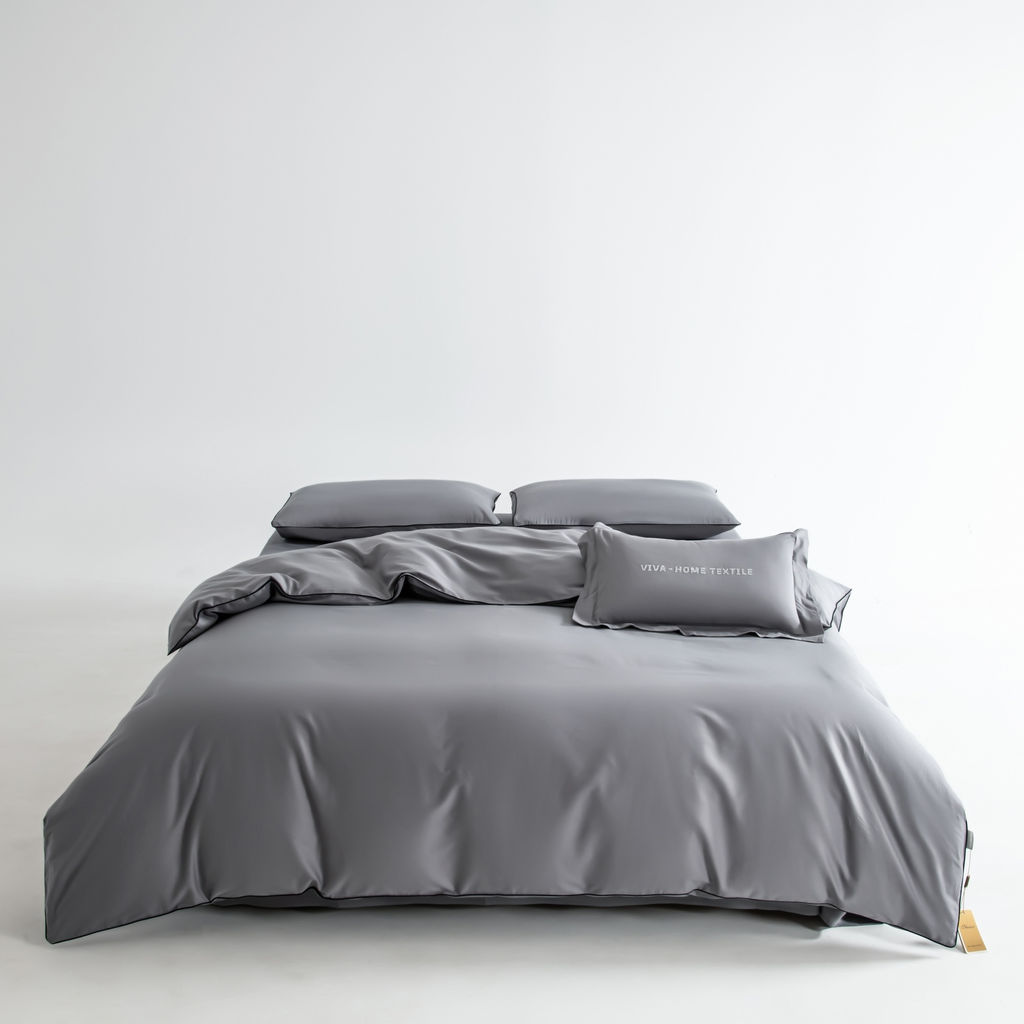 Комплект постельного белья Однотонный Сатин Элитный на резинке OCER014 180*200*30;160*200*30;140*200*30 Евро 4 Наволочки