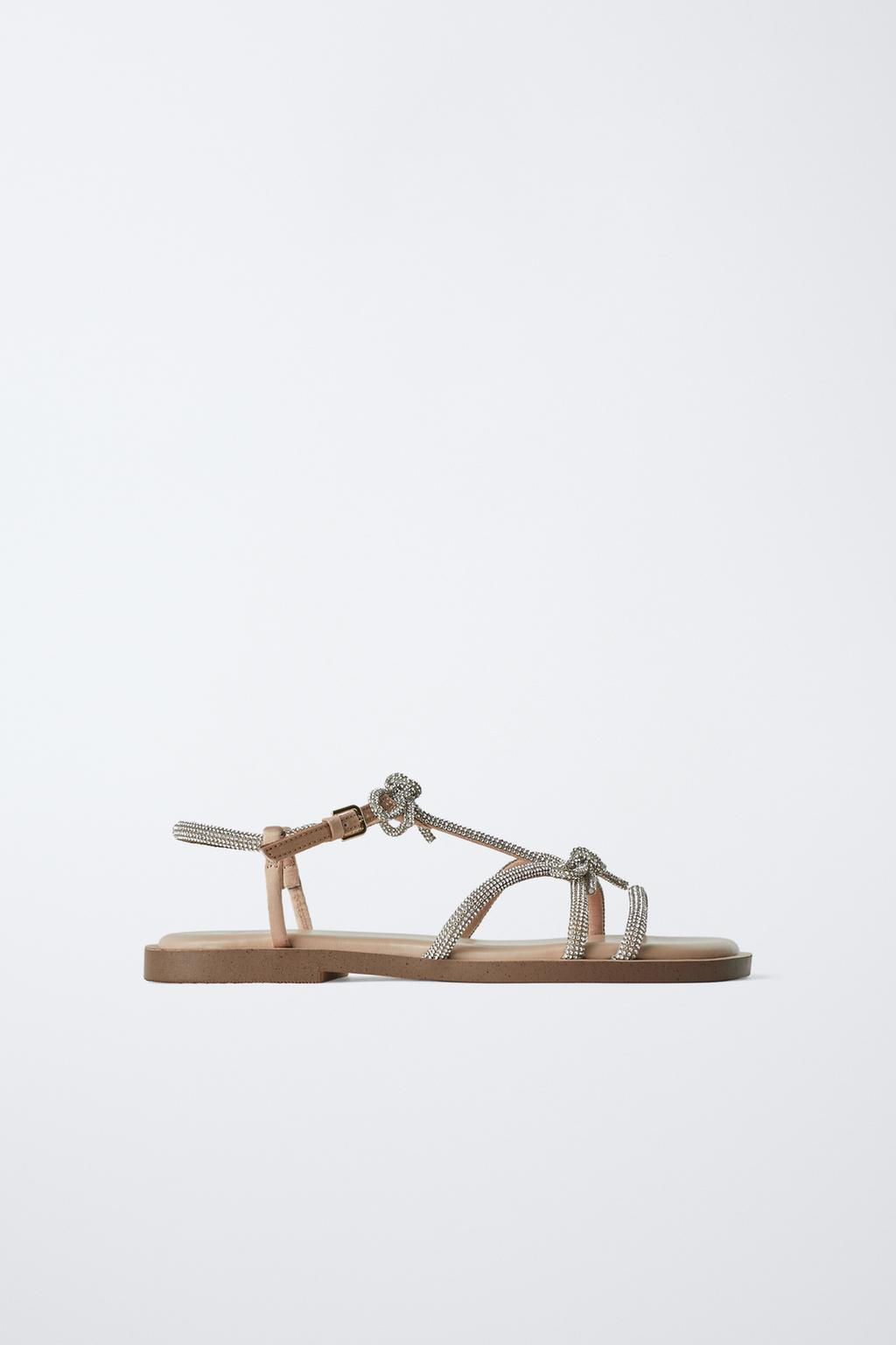 SHINY SANDALS WITH BOWS