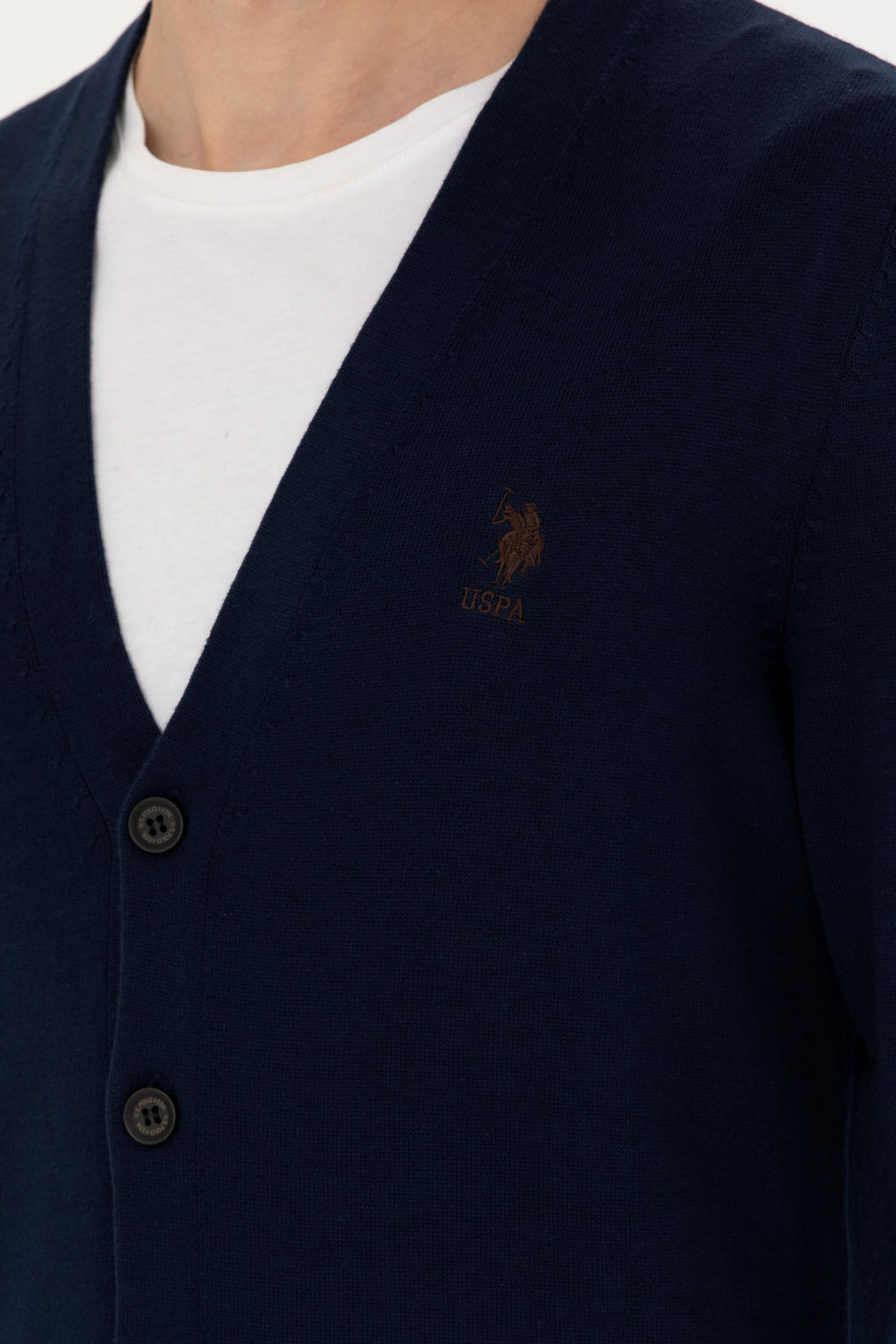 Кардиган U.S. Polo Assn темно-синий хлопок  фото 21