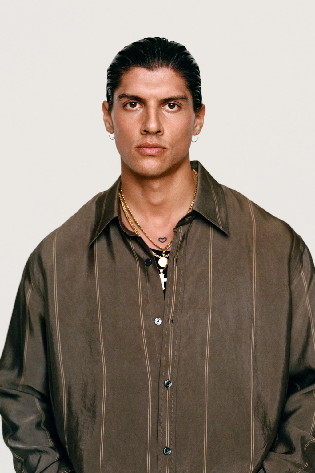 CAMISA JACQUARD CUPRO WILLY CHAVARRIA X ZARA / Verde gris  фото 3