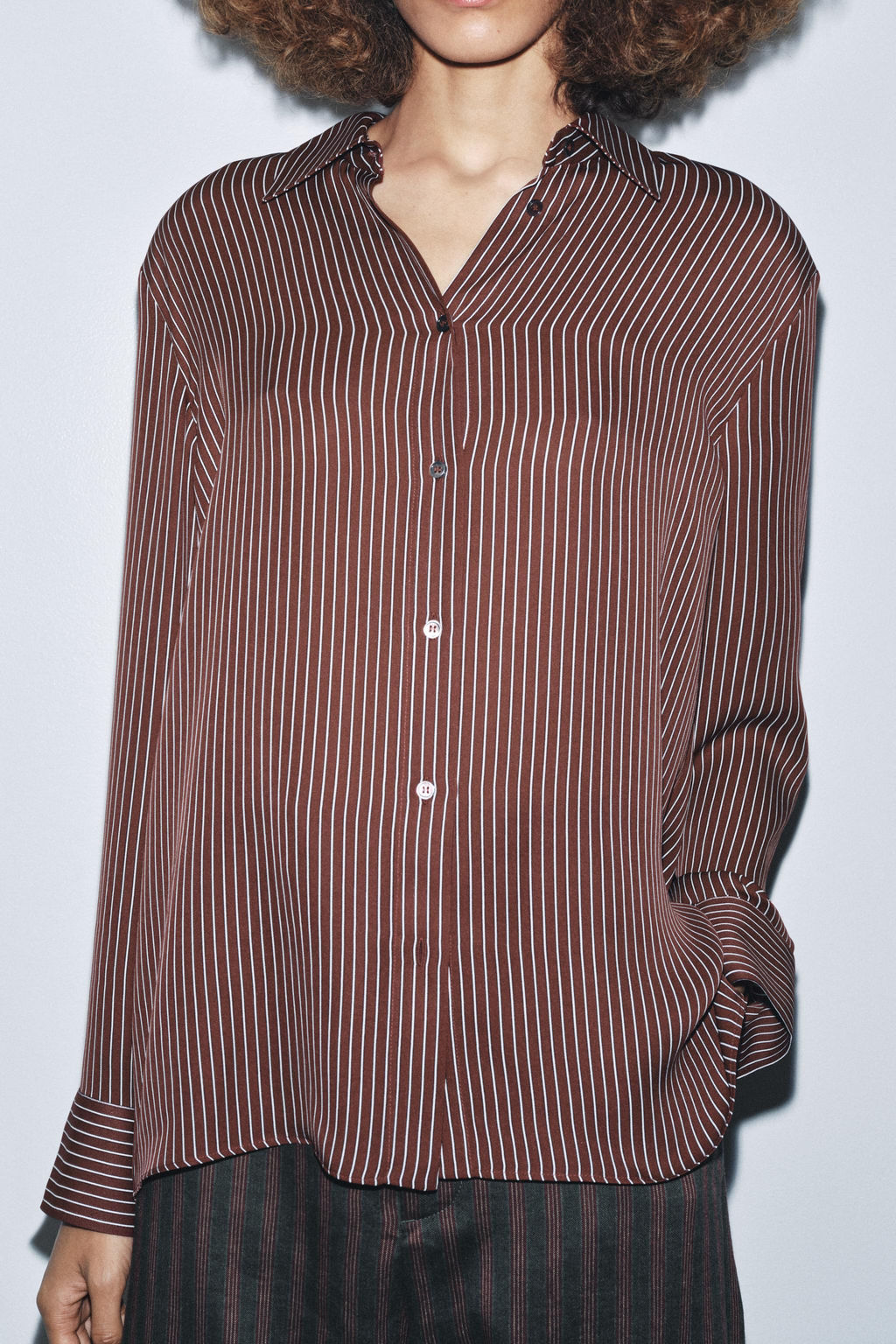 ZW COLLECTION LIMITED EDITION STRIPED SILK SHIRT - Zara фото 2