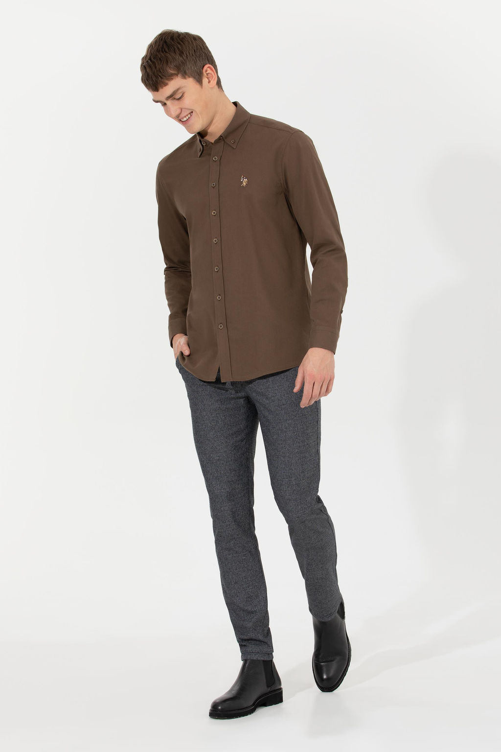 U. S. Polo Assn Мужские темно-синие брюки из плотной ткани - U.s. polo assn фото 15
