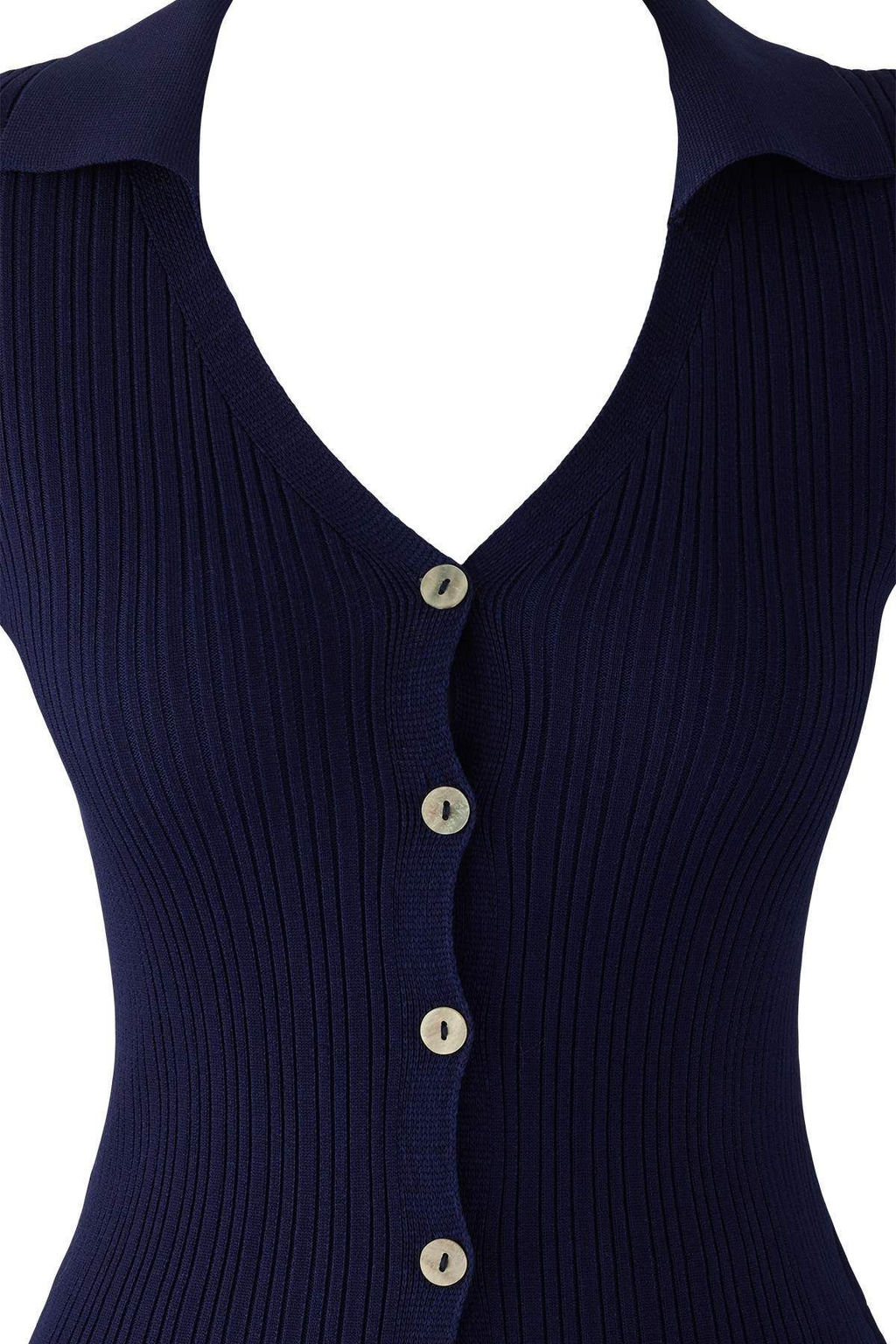 Wardrobe Essentials Lacivert Fitted/Vucuda Oturan Merserize Gorunumlu Triko H?rka TWOAW26HI00113