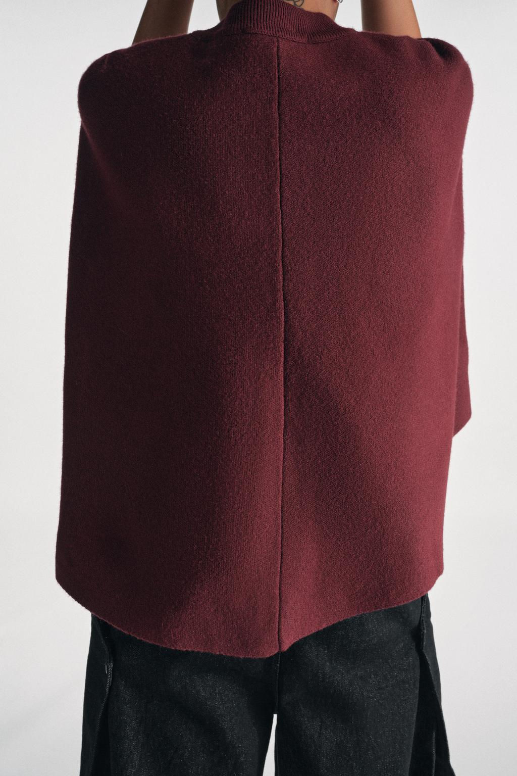 KNITTED CAPE COAT - Zara фото 3