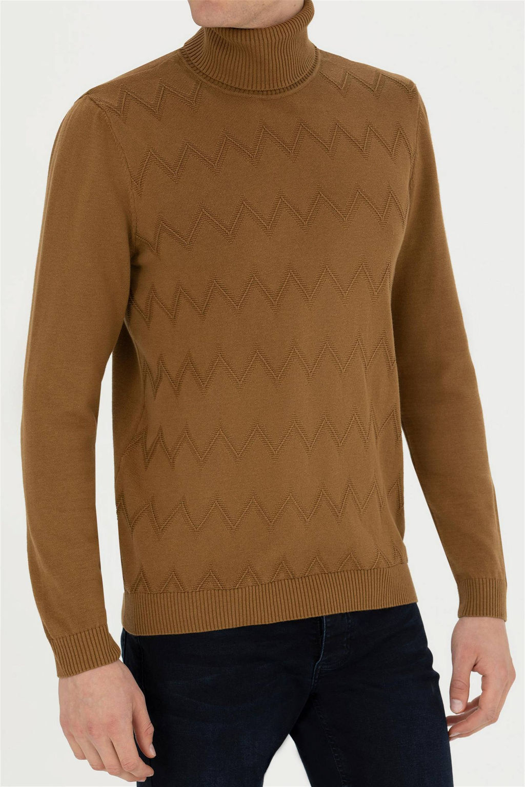 Мужской легкий свитер цвета хаки - U.s. polo assn фото 6