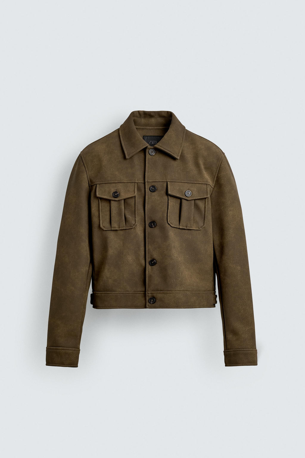 CAZADORA CROPPED FIT EFECTO PIEL / Aceite - Zara фото 7