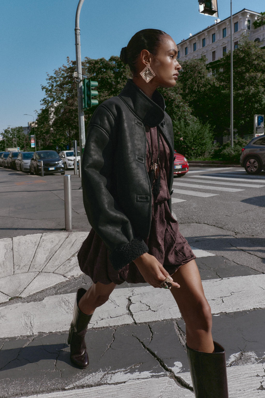 FAUX SUEDE DOUBLE-FACED JACKET - Zara фото 4