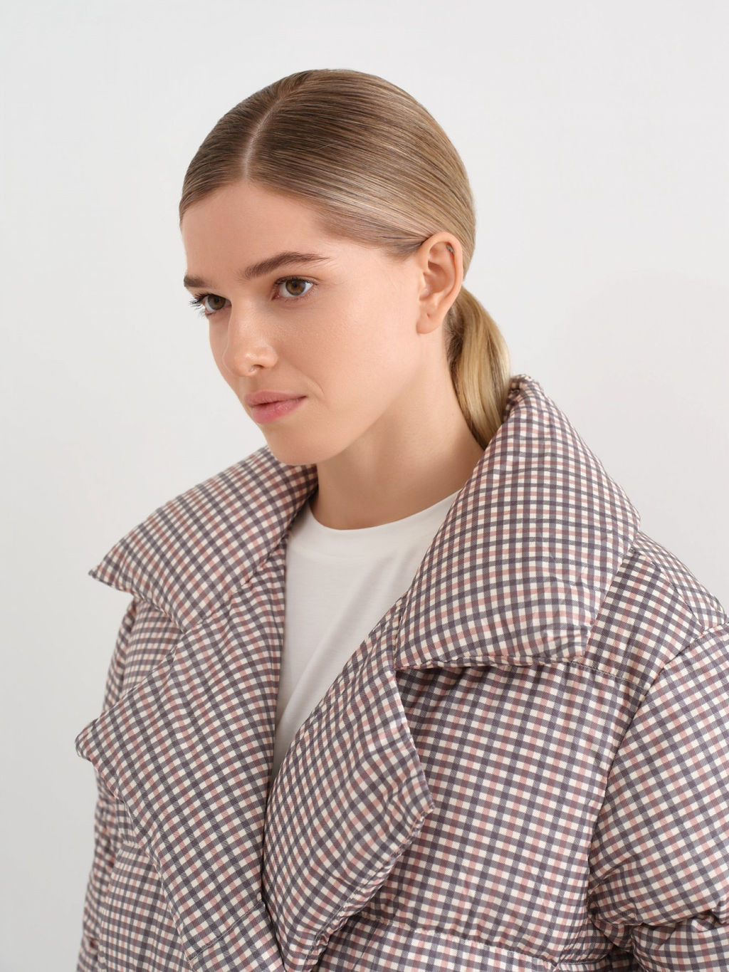 Conso/WDL 230502 - milk-nero Пуховое пальто  фото 2