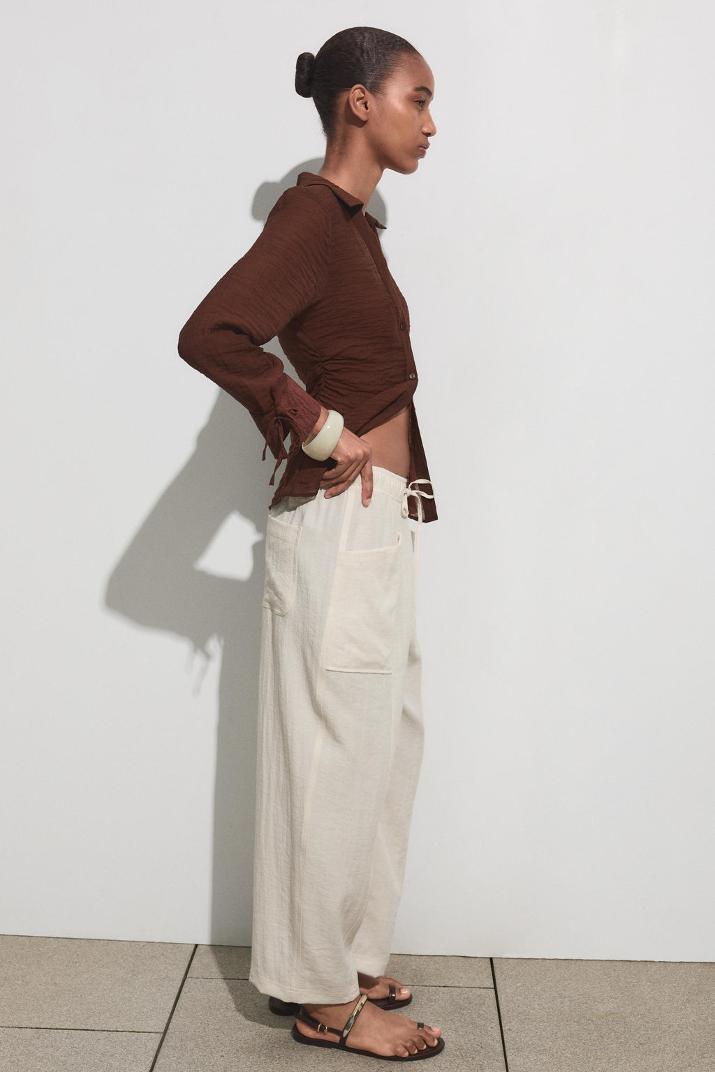 RUSTIC TROUSERS WITH ELASTIC WAIST - Zara фото 3