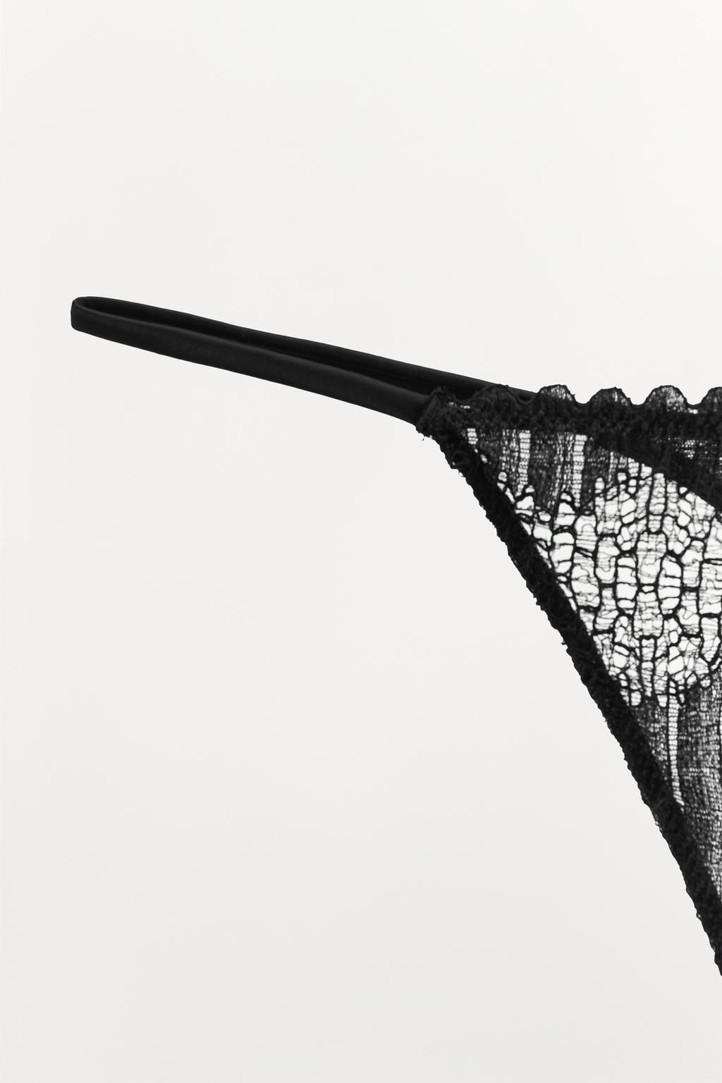 PLEATED LACE THONG - Zara фото 6