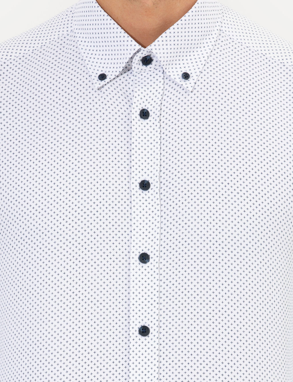 Lacivert Slim Fit Uzun Kollu G_mlek