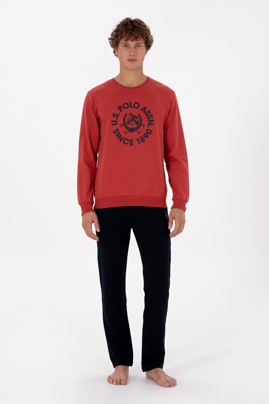Erkek Kiremit Pijama Tak_m_ Sepette S_rpriz _ndirim