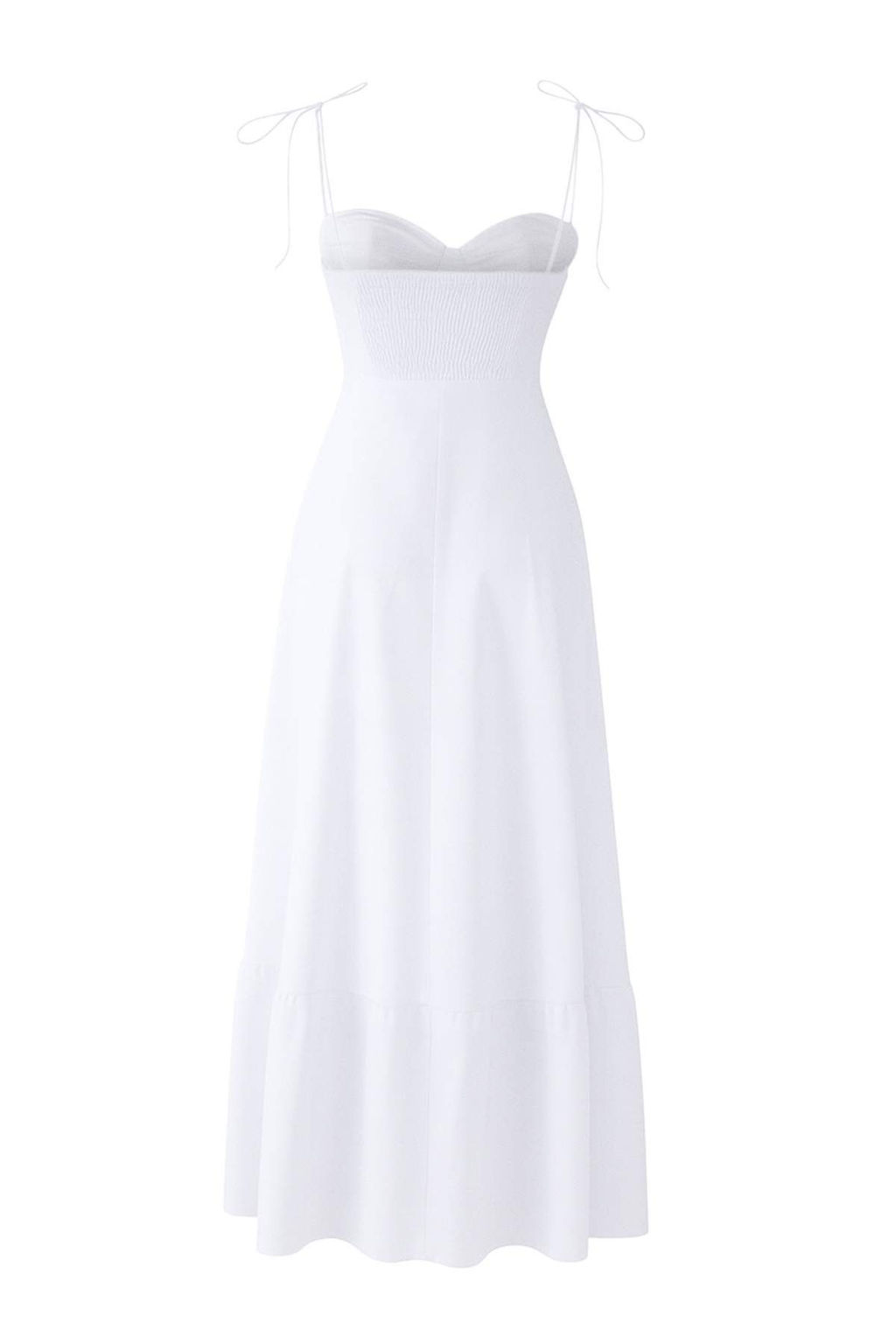 TRENDYOLMILLA Beyaz Drape Detayl? Dokuma Maxi Elbise TWOSS24EL01128 фото 7