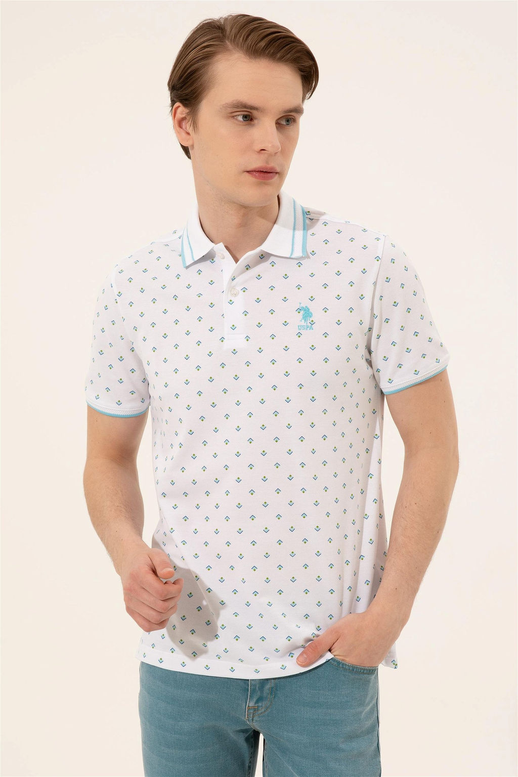 U. S. Polo Assn Мужская футболка-поло Petrol - U.s. polo assn фото 9