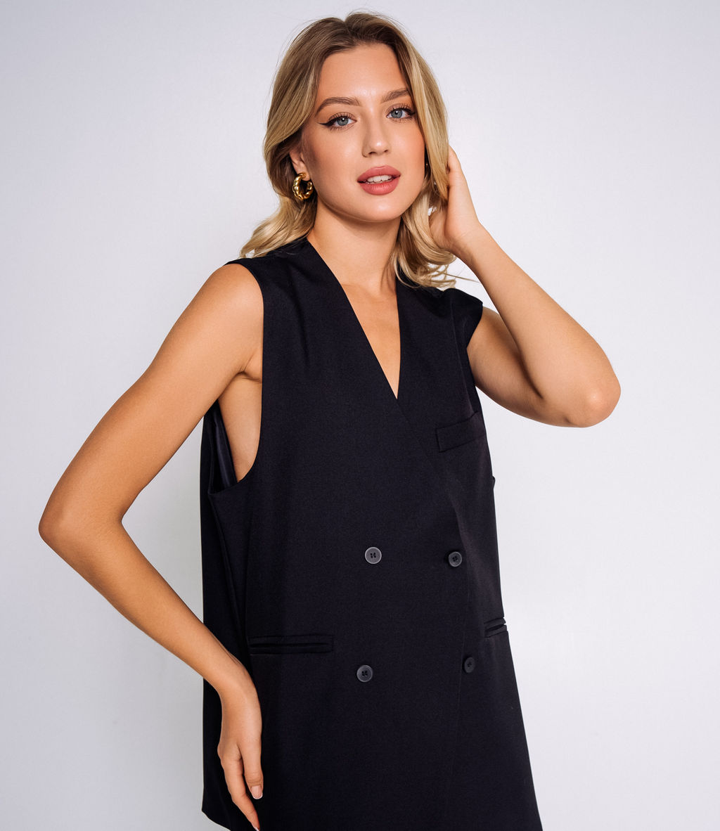 Жилет #БШ2760, чёрный