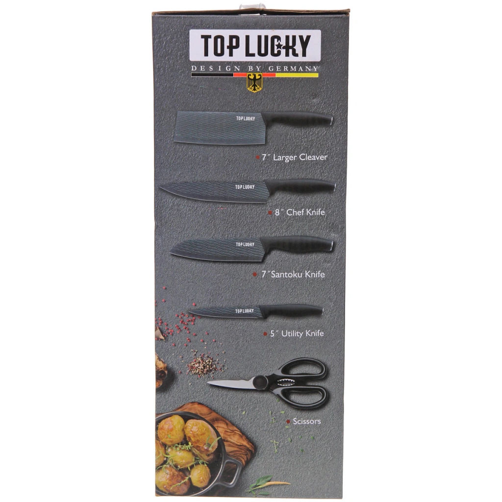 Набор ножей "SHEF" 6предметов (4ножа+ножницы+подставка)