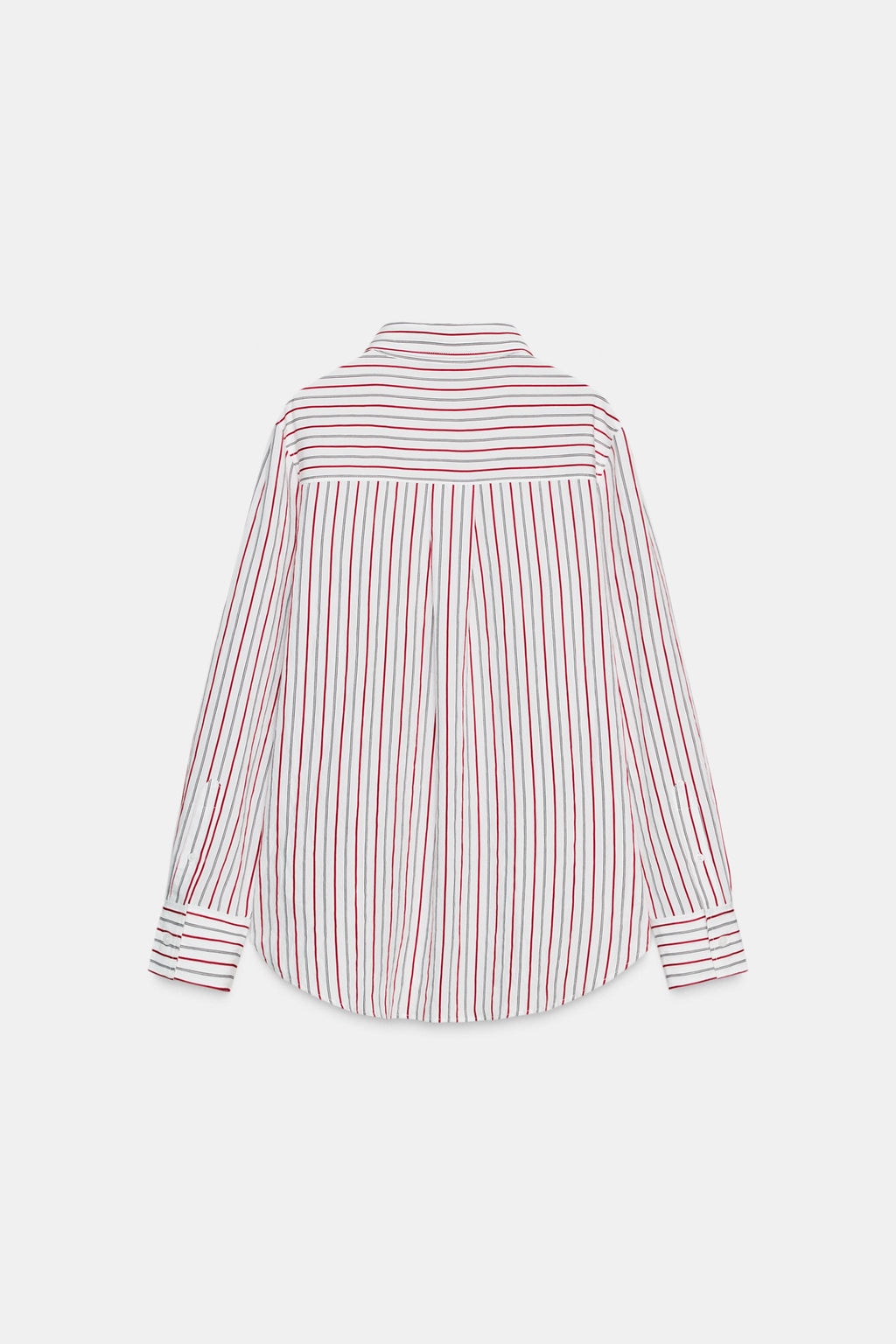 STRIPED OVERSIZE POPLIN SHIRT - Zara фото 7