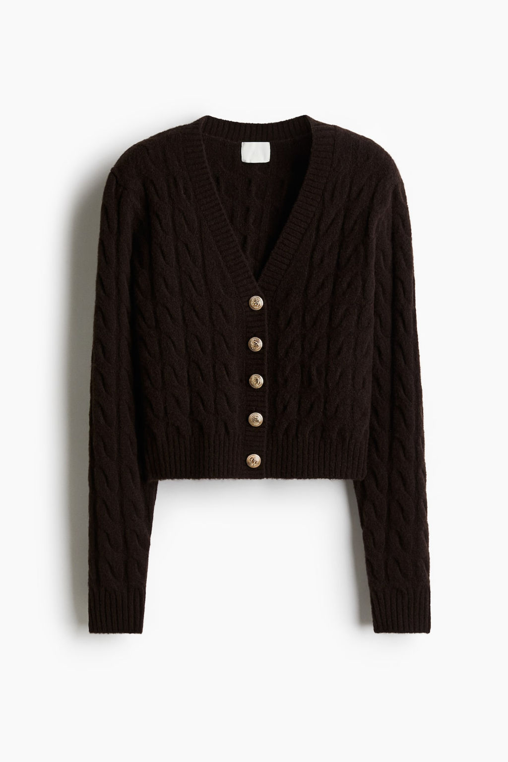 Cardigan en punto trenzado - H&m фото 4