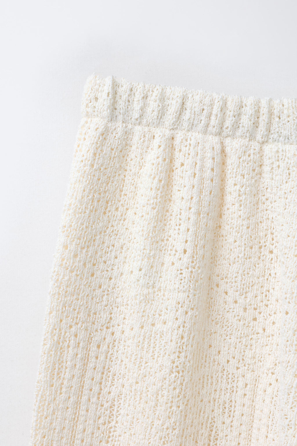 PANTAL?N WIDE LEG LACE PUNTO CALADO / Crudo - Zara фото 4