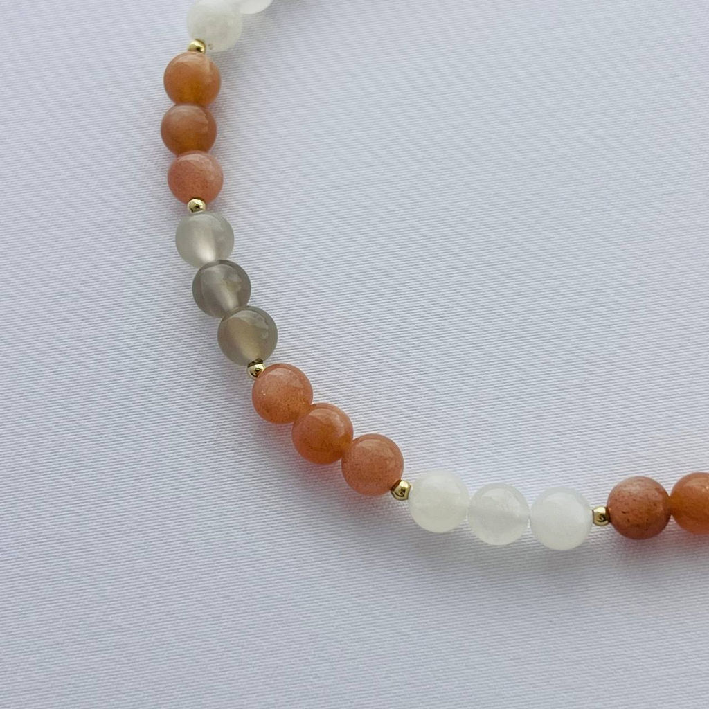 Бусы из Лунного камня микс