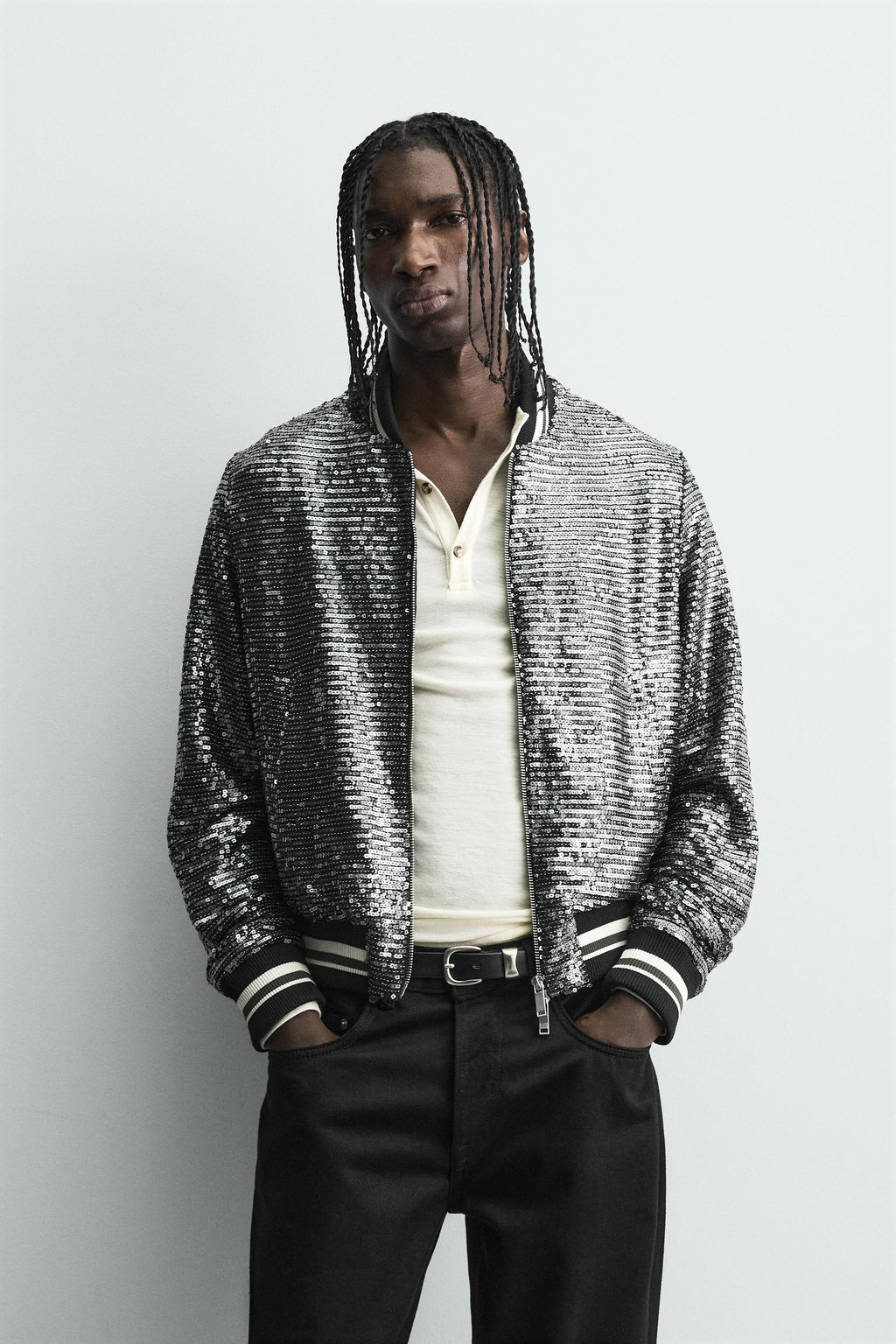 SEQUIN BOMBER JACKET - Zara фото 2