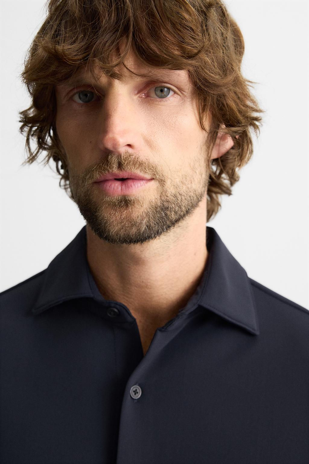 TEXTURED STRETCH SHIRT - Zara фото 14