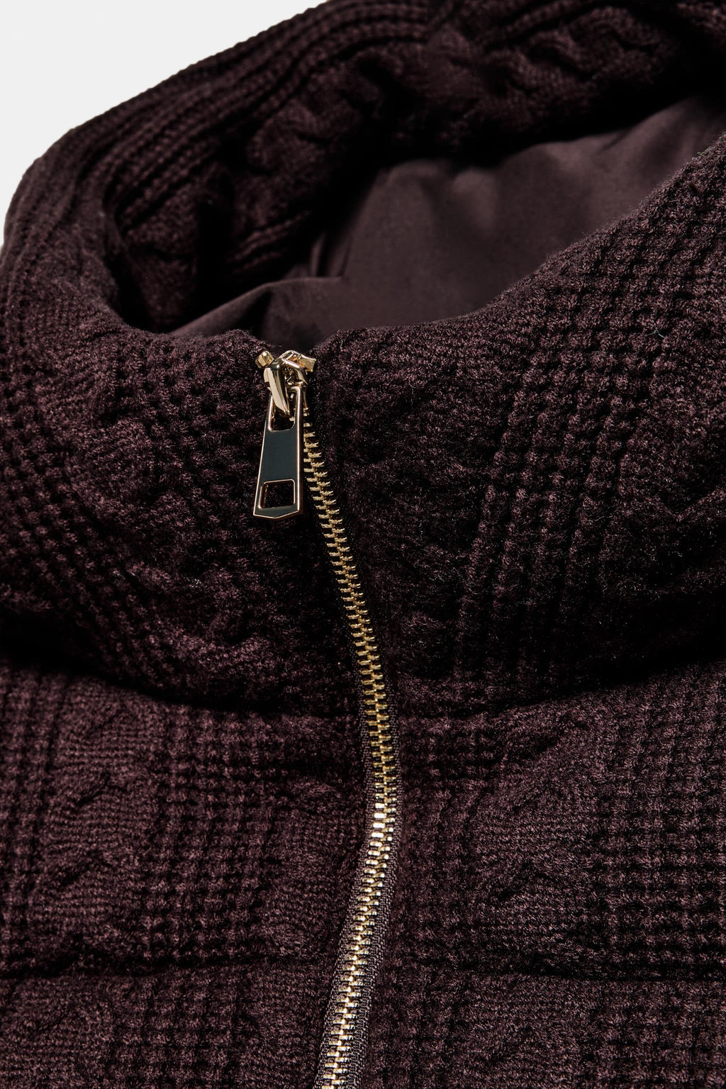 CABLE KNIT HOODED ANORAK - Zara фото 9