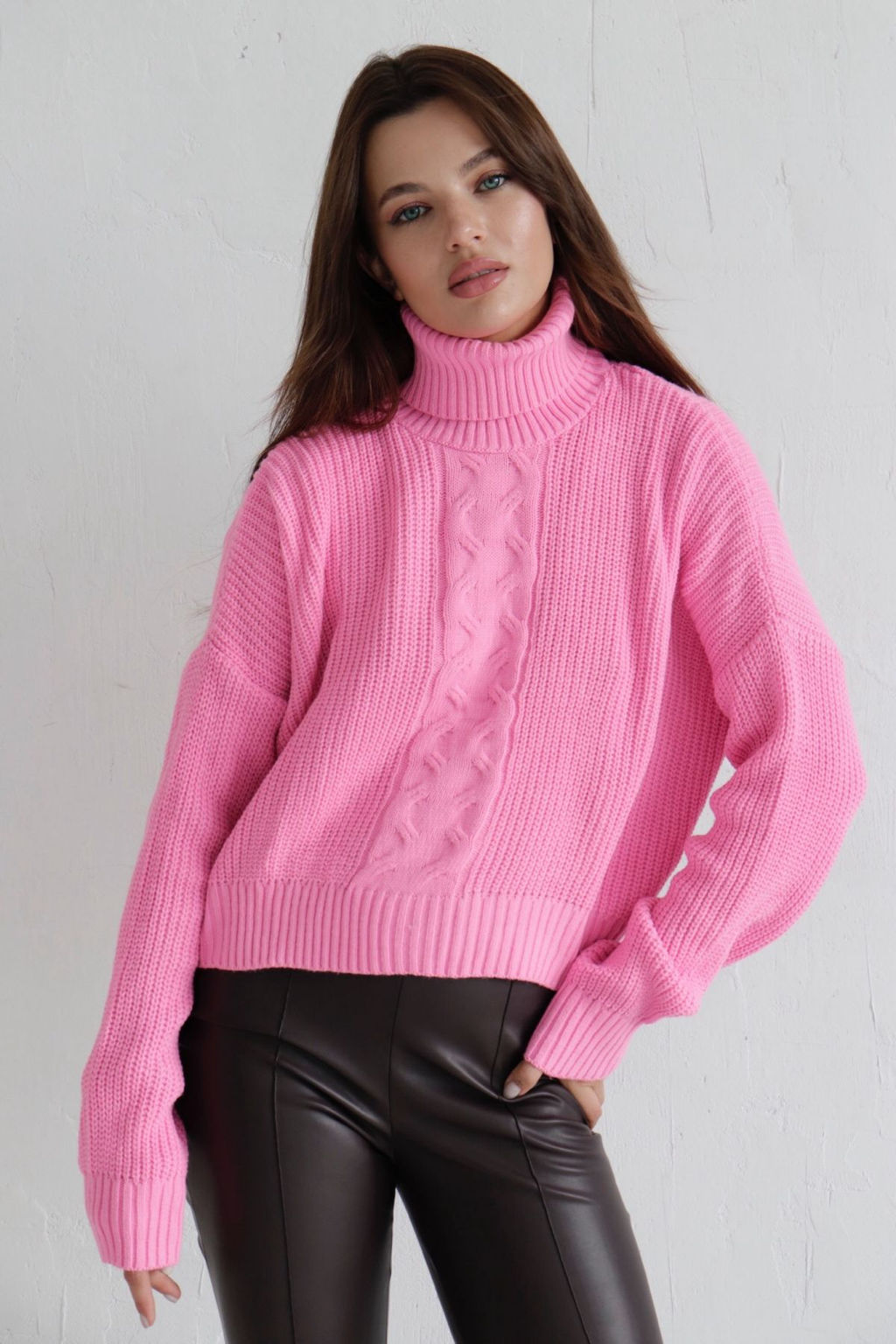 10209 Свитер короткий розовый - Martichelli фото 15