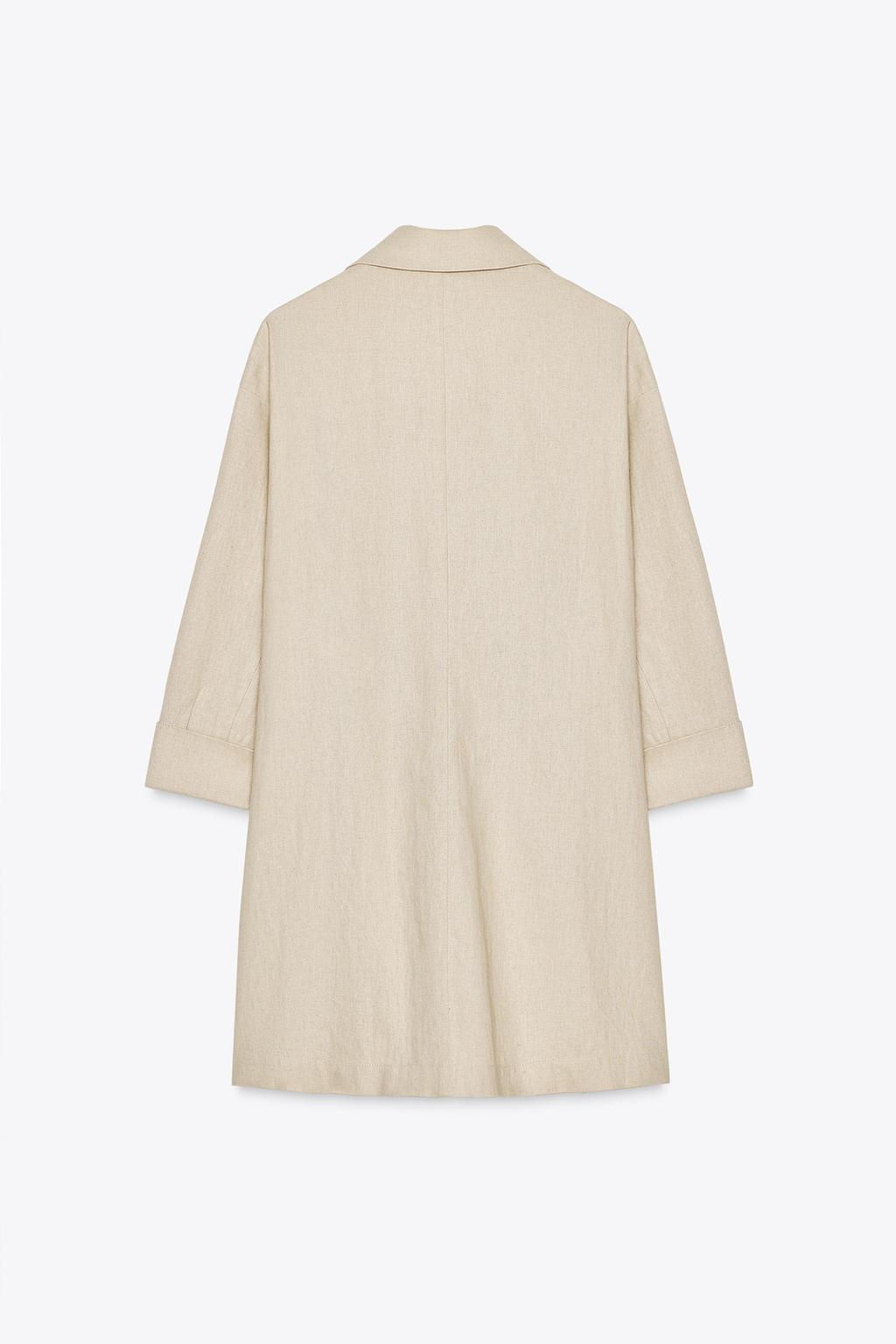 DOUBLE-BREASTED LINEN BLEND BLAZER - Zara фото 7