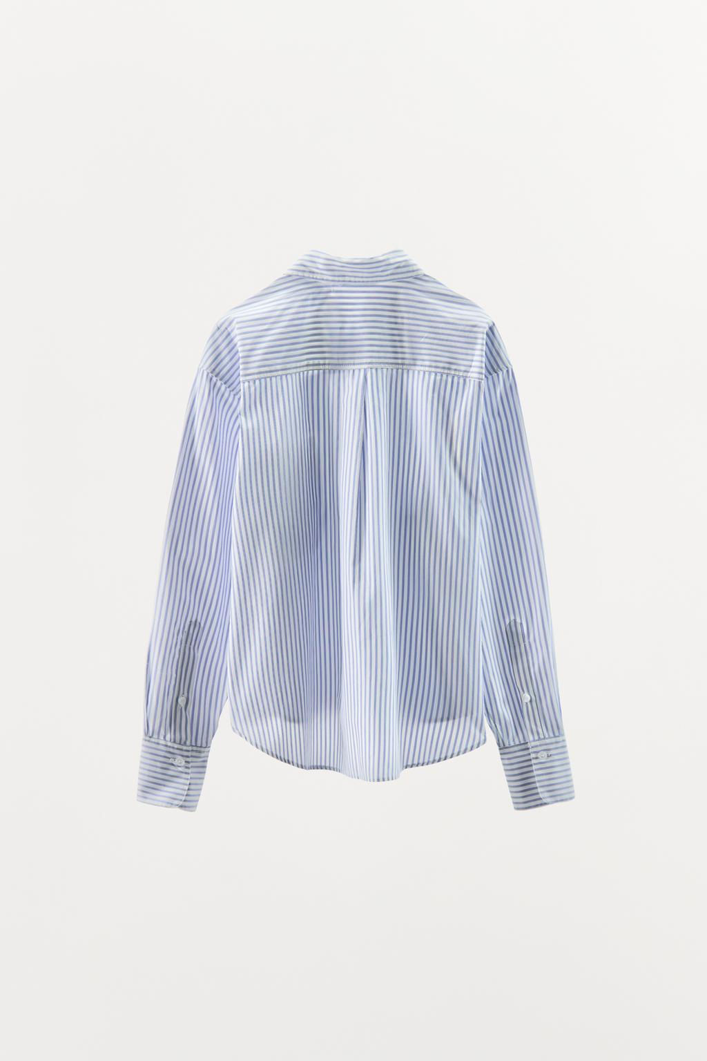 STRIPED PYJAMA-STYLE SHIRT - Zara фото 10