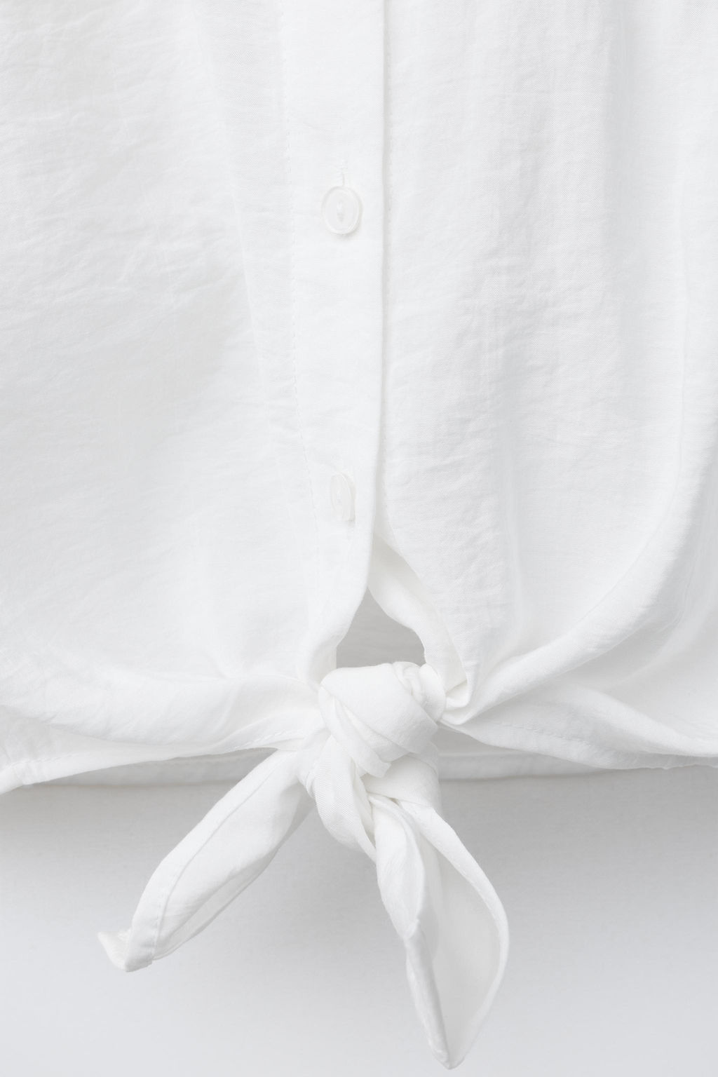CAMISA FLUIDA NUDO / Blanco - Zara фото 4