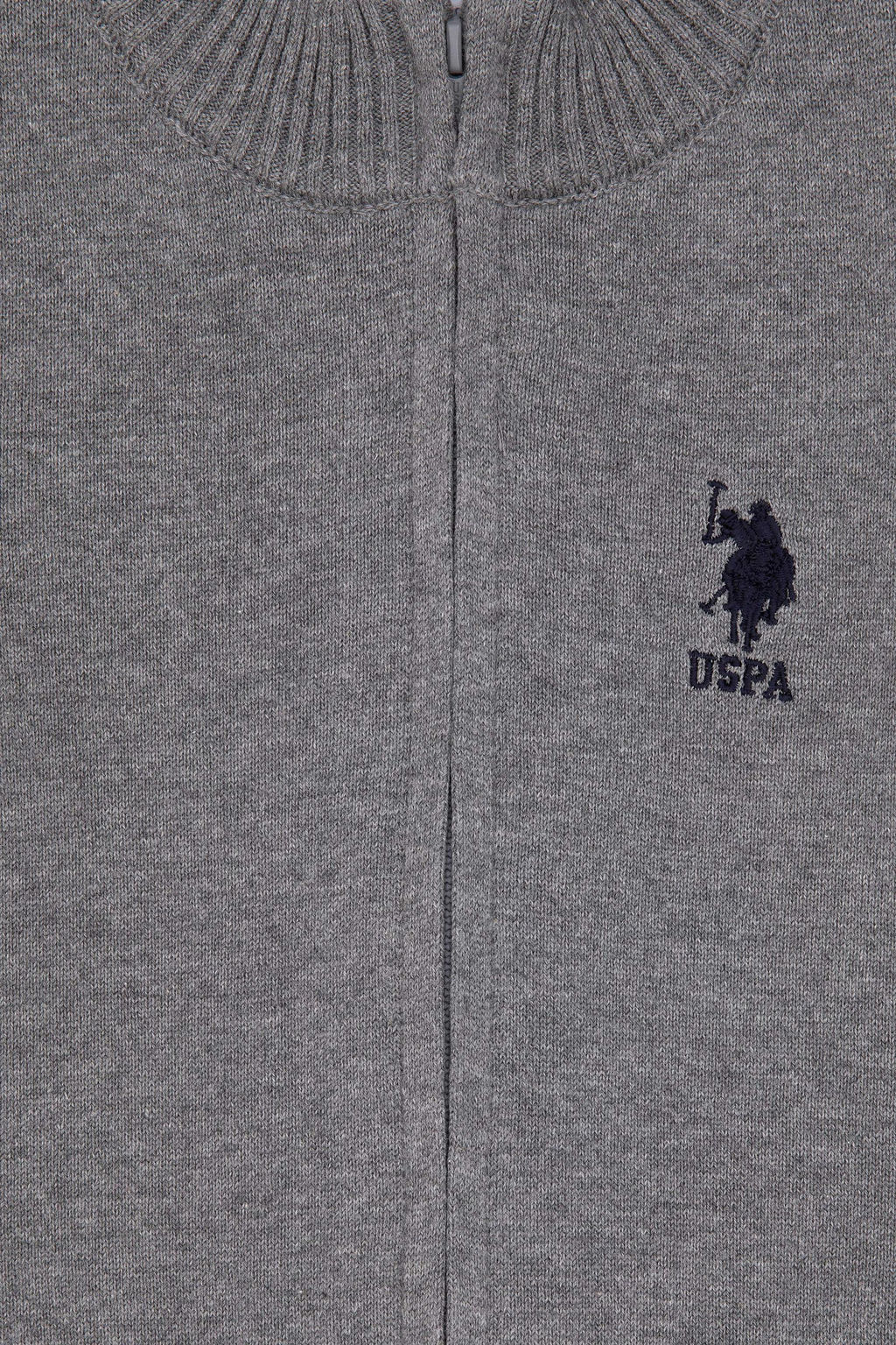 Серый меланжевый трикотажный кардиган для мальчика Неожиданная скидка в корзине - U.s. polo assn фото 3