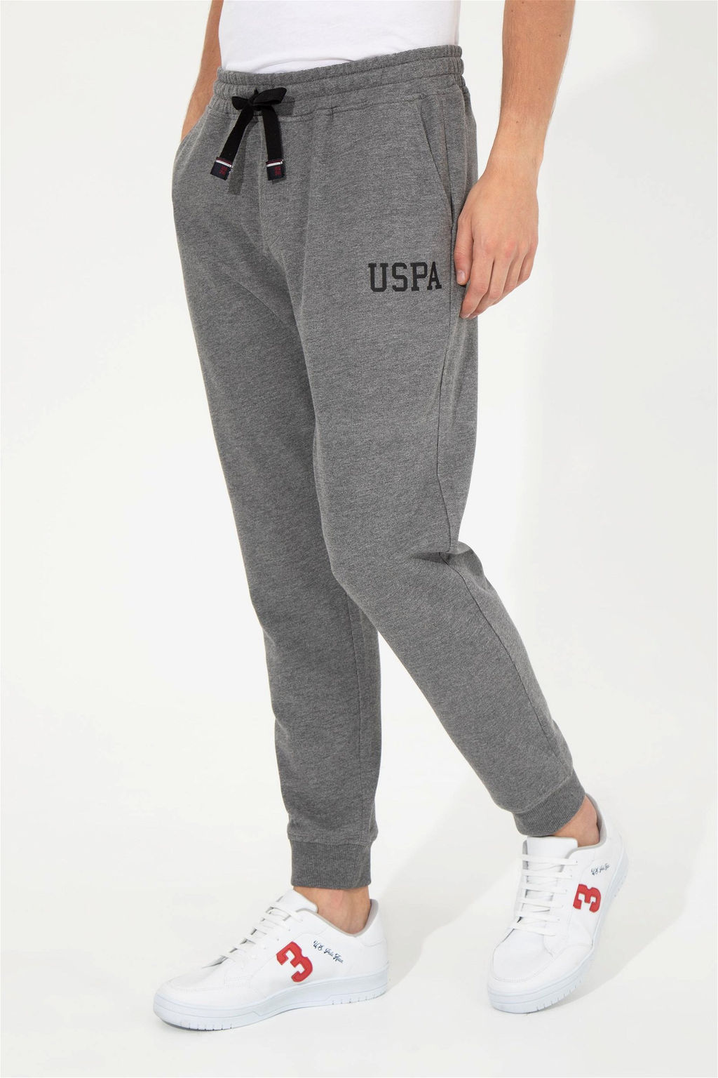 Мужские спортивные штаны антрацитового меланжа - U.s. polo assn фото 2
