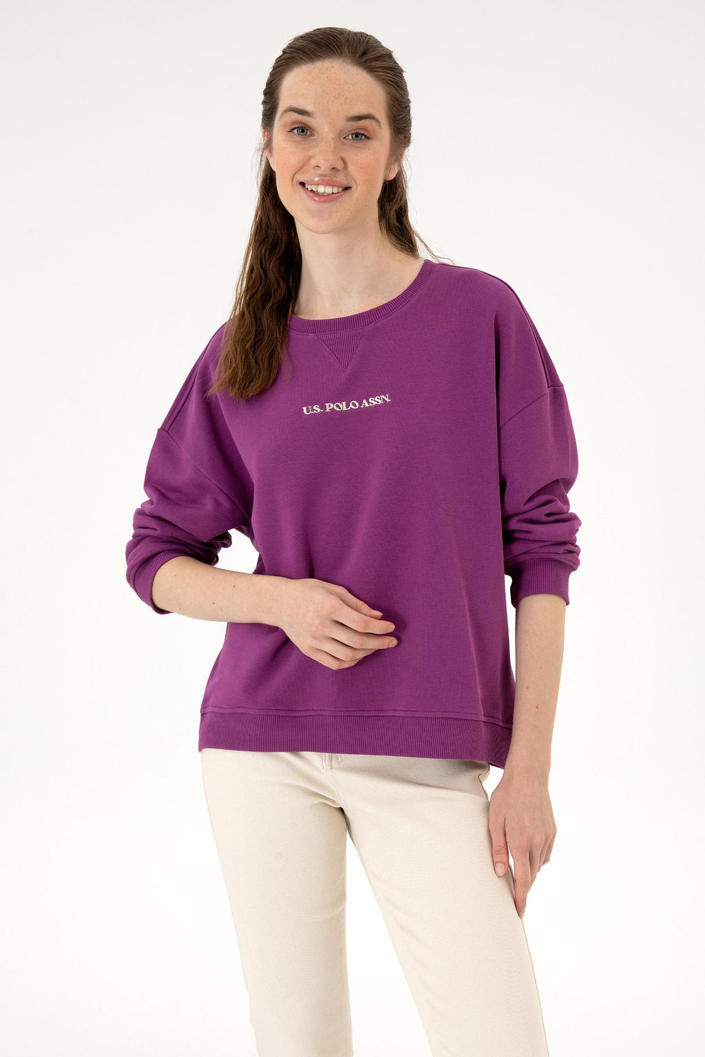 Kad_n Menek_e Sweatshirt Sepette S_rpriz _ndirim - U.s. polo assn фото 3